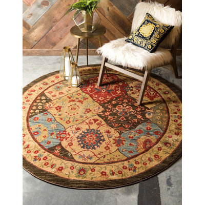 Tapis à motif oriental brun Stirling