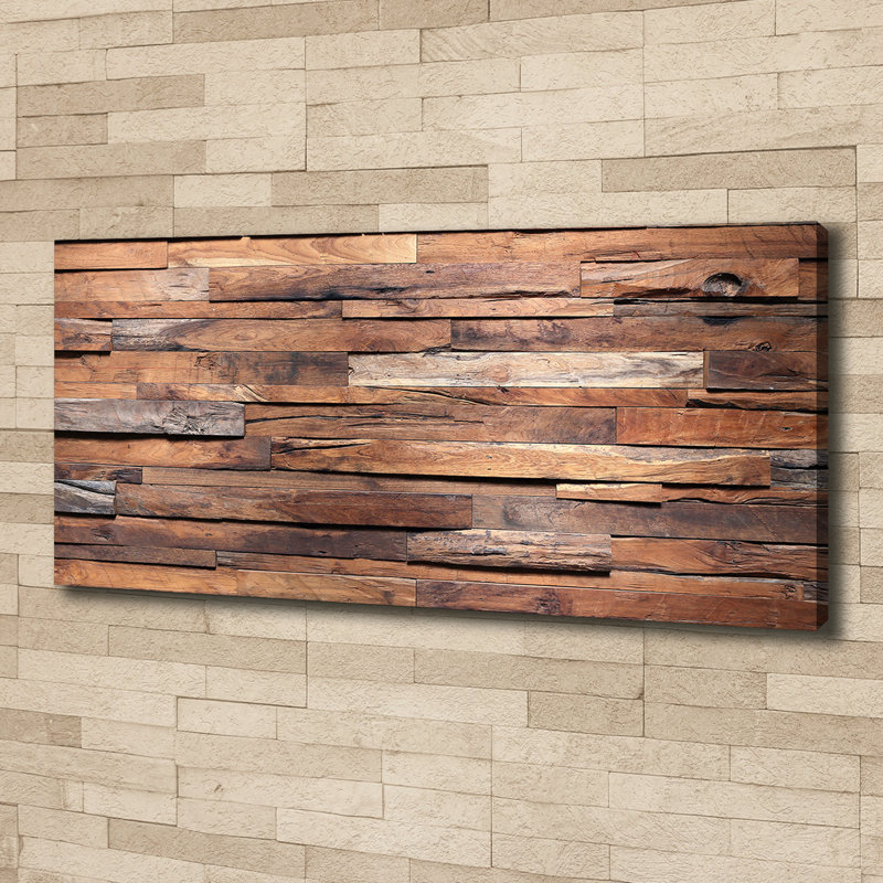 Wooden Wall - No Frame Print on Canvas