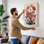 Carnation Bouquet Botanical - Wrapped Canvas-479832218-479832222