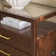 Modern Solid Wood 6 Drawer Dresser With Glass Top