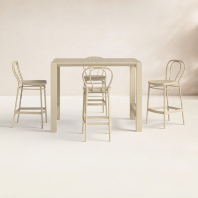 Farrah 4 - Person 39'' Long Bar Height Dining Set