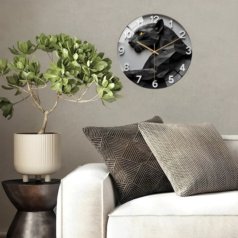 Horloge murale élégante 12 po avec horloge murale
