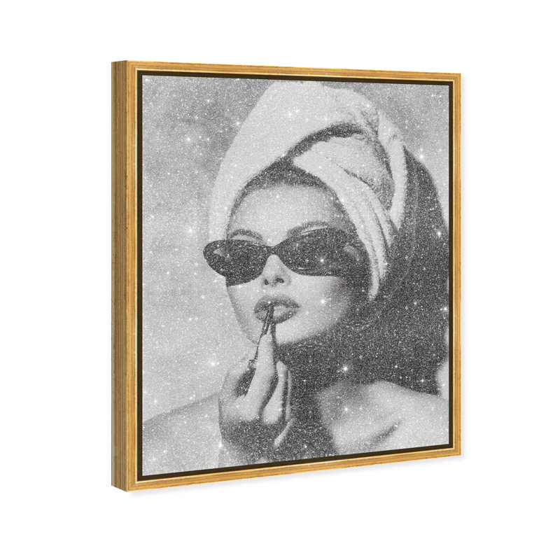 Retro Vanity Vibe Print by Oliver Gal, 17"H x 21"W, Gold Floater Frame