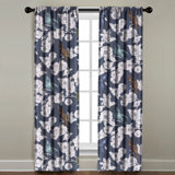 Cotton Blend Room Darkening Curtain Single Panel