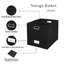 Collapsible Felt Cube Storage Bin with Label Holder and Metal Handles-94532465-94532466