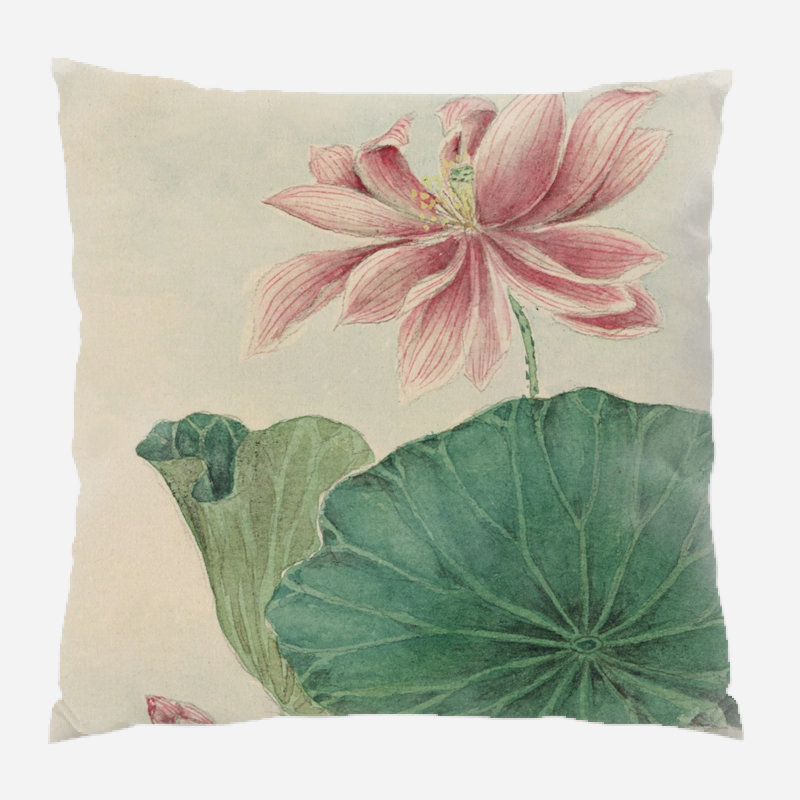 Floral Outdoor Reversible Throw Pillow, Microsuede, Indoor