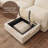 Tremee U Shaped Sectional Sofa Sleeper Sofa Couch With Storage Beige-1532868427
