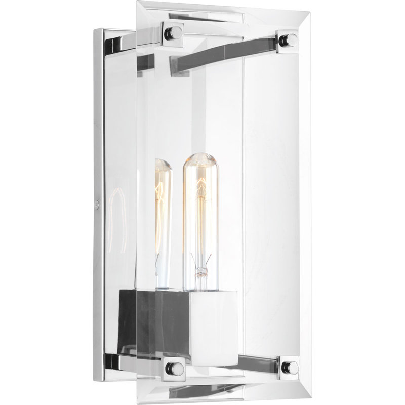 Atilia Flush Mounted Sconce, Polished Chrome