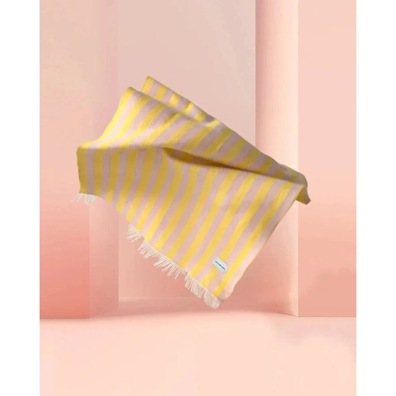 Maison Deux Blanket, Pink/Yellow