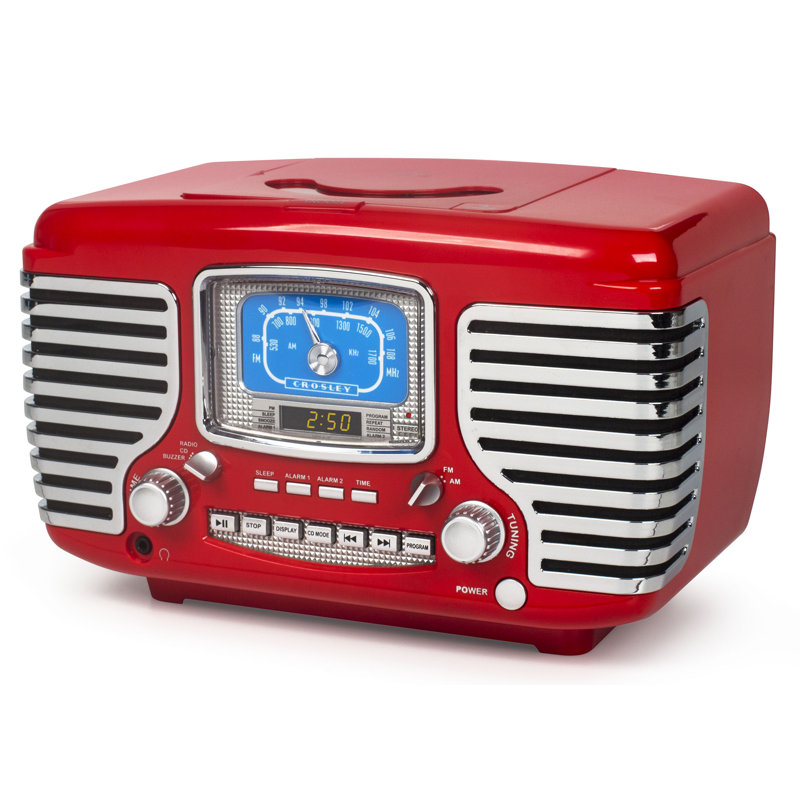 Radio décorative avec Bluetooth, Rouge