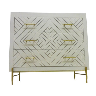 Solid Wood 38'' W 3 - Drawer Dresser