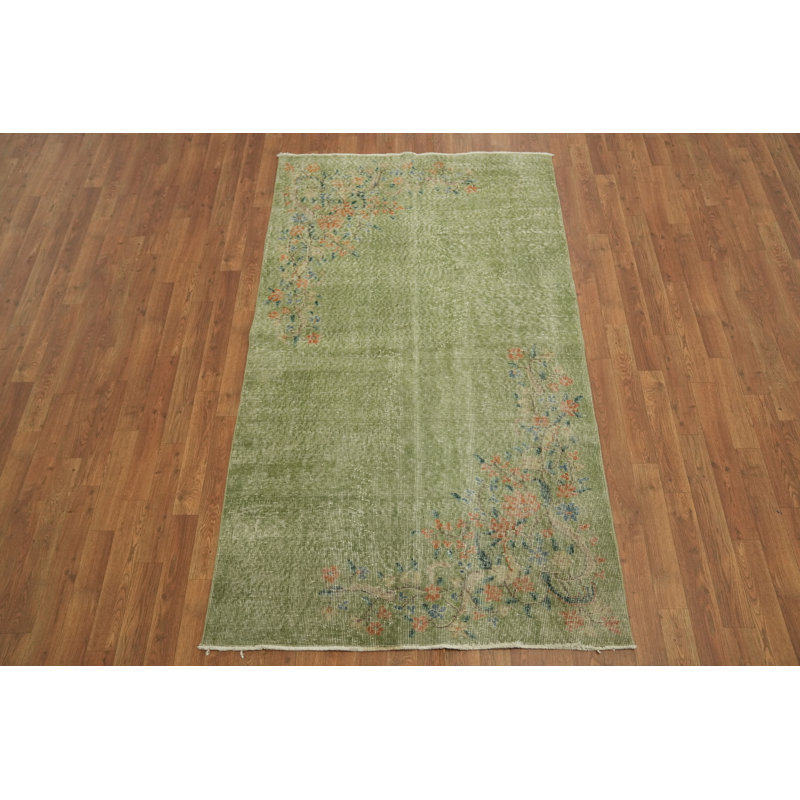 Tapis ancien rétro Art déco 4 x 7