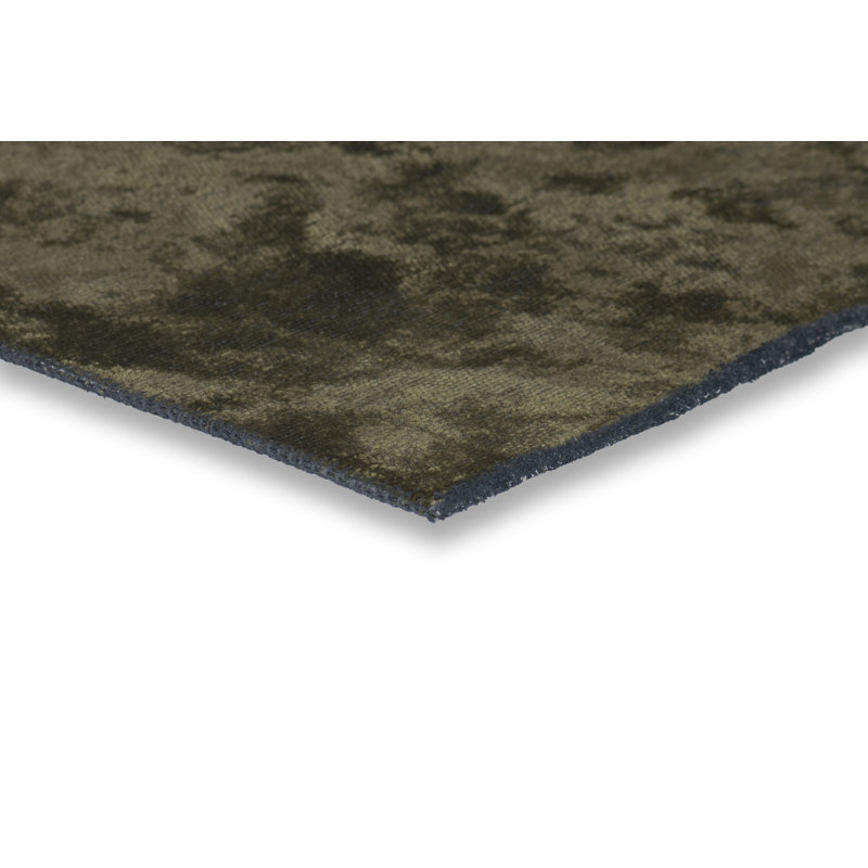 Rapture Abstract Flatweave Olive Area Rug, Rectangle 7'10" x 11'2"