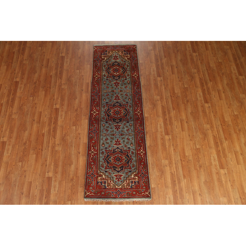 Tapis de couloir géométrique Heriz Serapi 3X8