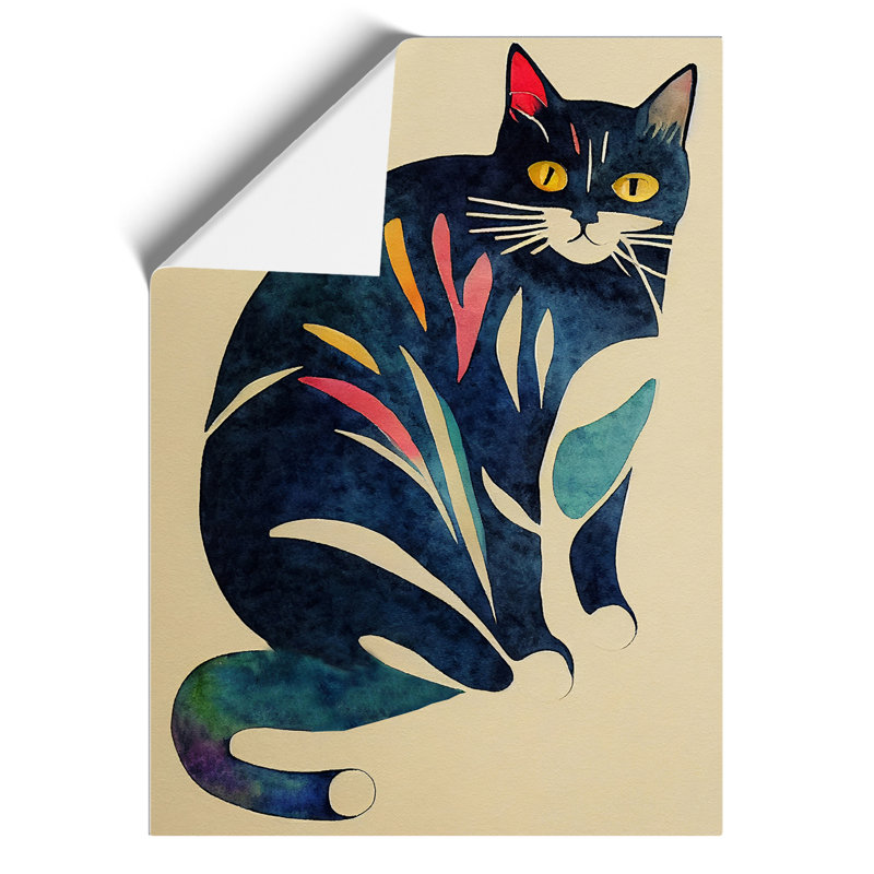 Cat Watercolour No.2 - Painting, 29.7cm H x 21cm W, Paper, No Matte