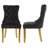 Traditional Velvet Wingback Tufted Solid Wood Upholstered Dining Chairs With Lion Head Pull Ring-708755281