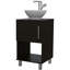Ensemble de meuble-lavabo simple pour salle de bain, noir