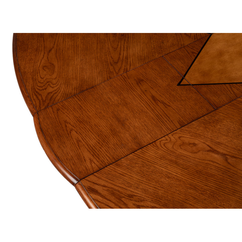 Austin Extendable Round Solid Wood Dining Table, 30"H x 64"L x 64"W