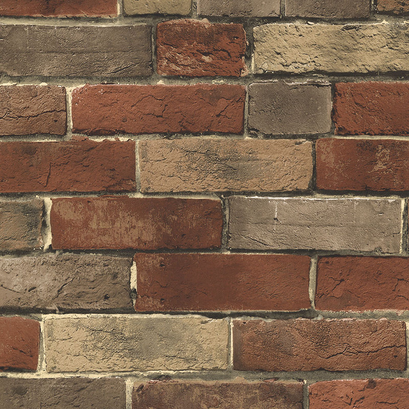 Rouleau de papier peint rouille 32,7 pi x 20,5 po Weston, Brun / gris anthracite / beige