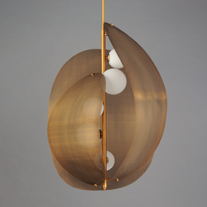 Chips 5 - Light LED Pendant, Natural Aged Brass, Natural Aged Brass