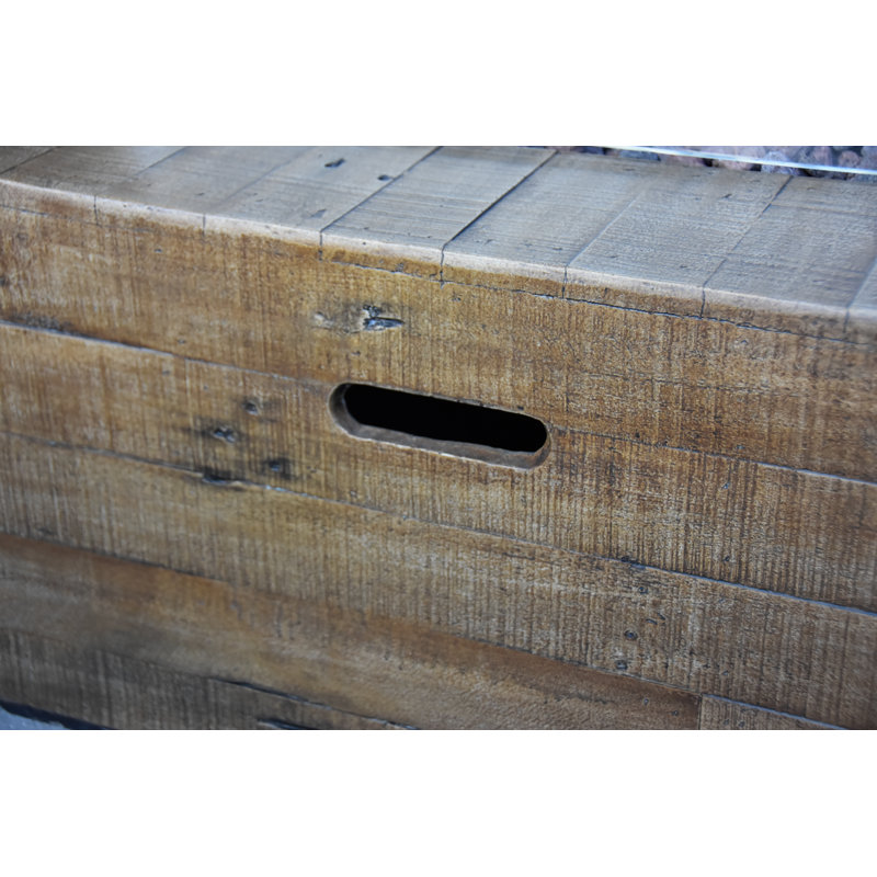Table de foyer d'extérieur au propane en béton H 19 po x l 39 po Castorina