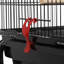 104.5cm Iron Victorian Top Table Top Bird Cage with Perch-495613381