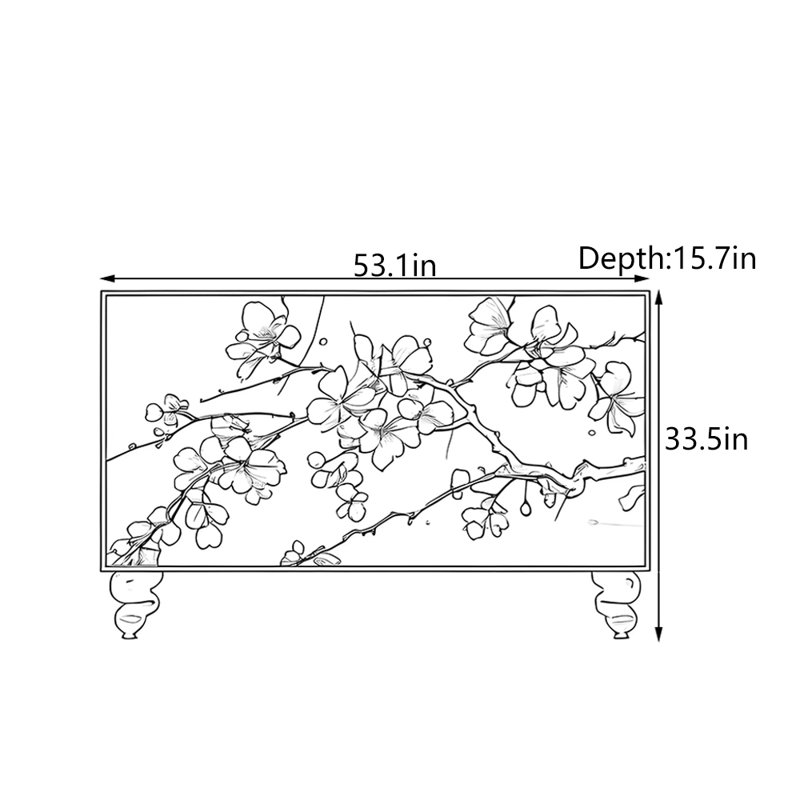Commode d'entrée en bois massif chinois