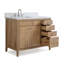 Meuble-lavabo de 42 po de style moderne au fini bois