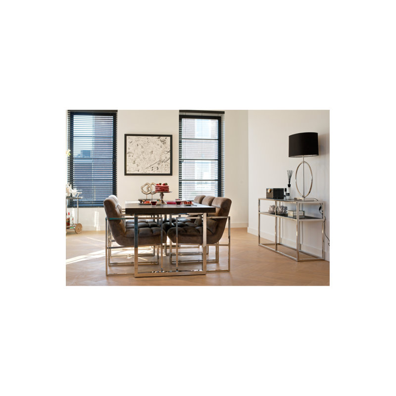 Blackbone Dining Table, Gold, 30" H x 71" L, Standard Table (30” Height)