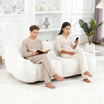 Wide Bean Bag Chair for Adults, Loveseat for Living Room by Trule