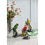 Ensemble de 3 figurines d'ara polyrésine réalistes, statuettes d'oiseaux tropicaux multicolores, sculptures d'animaux exotiques, pour table, tablette ou manteau de cheminée, 4 po x 3 po x 7 po