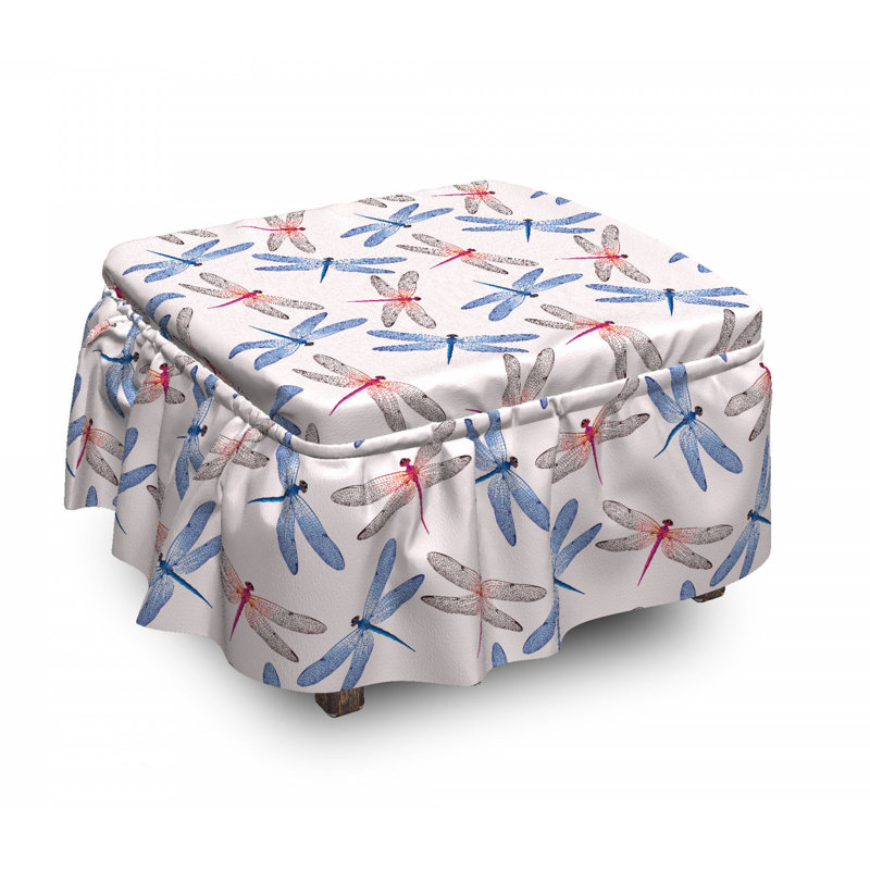 Box Cushion Ottoman Slipcover