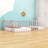 Metal Floor Bed Frame With Enclosed Fence And Swing Door-836298470-836298467