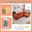 Canapé-lit 118,11 "en L orange, sans assemblage, pour appartement-1966567787