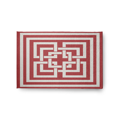 Lingebach Chenille Geometric Indoor Rug