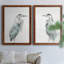 Blue Heron I - ensemble de 2 reproductions d'art sur toile encadrées-595298009-595298014
