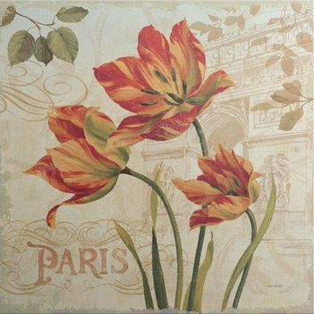 « ii » par lisa audit, impression European Flowers, H 35 po x l 35 po x P 1,5 po, Toile