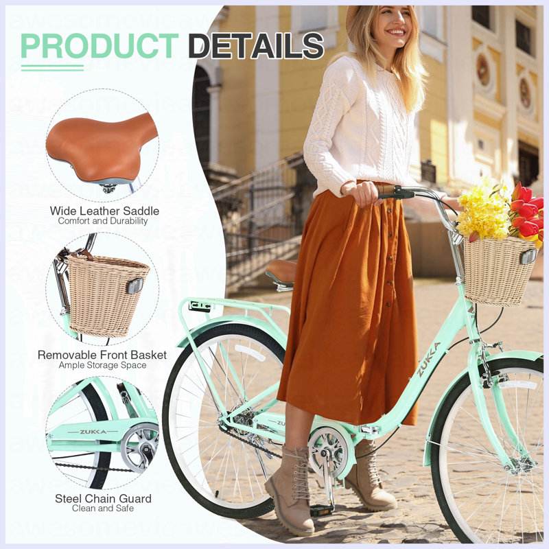 Vélo pliant à une vitesse de 26 pouces, cadre en acier durable, conception compacte pour un rangement et un transport faciles