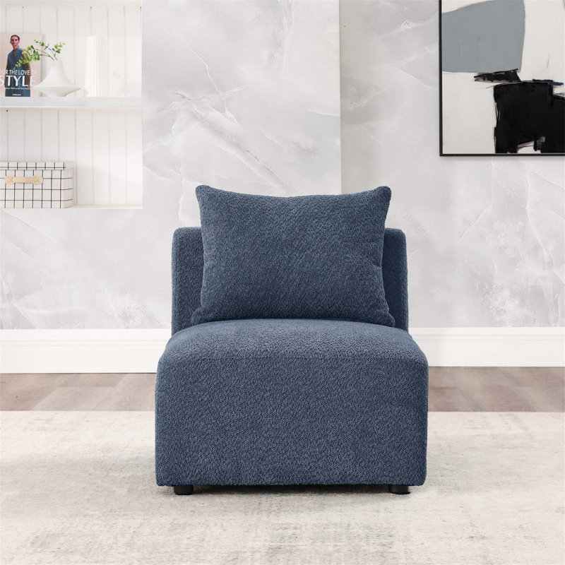 Chaise polyvalente sans accoudoirs pour canapé modulaire, permettant un assemblage personnalisé pour une solution de décoration personnalisée