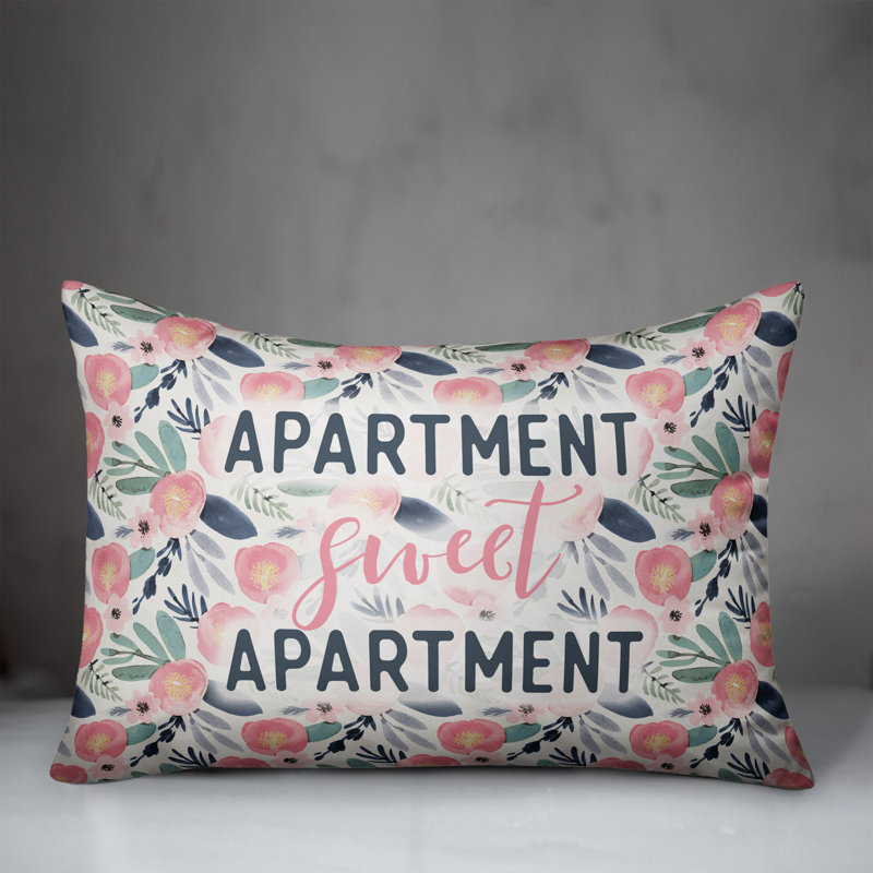 Floral Reversible Throw Pillow