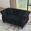 Canapé capitonné 58,8 po avec accoudoirs roulés et têtes de clou Chesterfield-1831230232