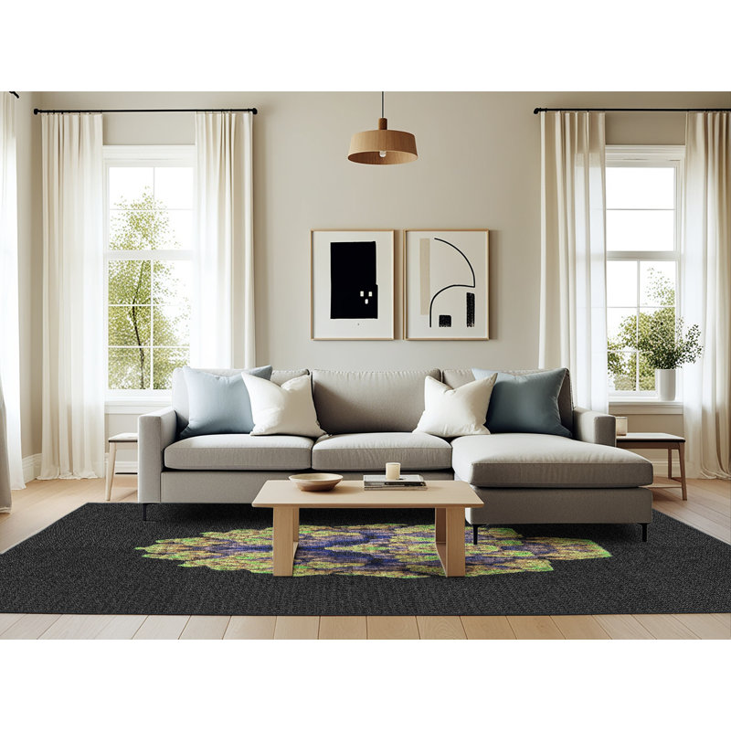 Tapis noir/vert/bleu, Rectangle 6 pi x 9 pi