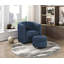 Fauteuil pivotant avec repose-pieds Upholstery-1197421778