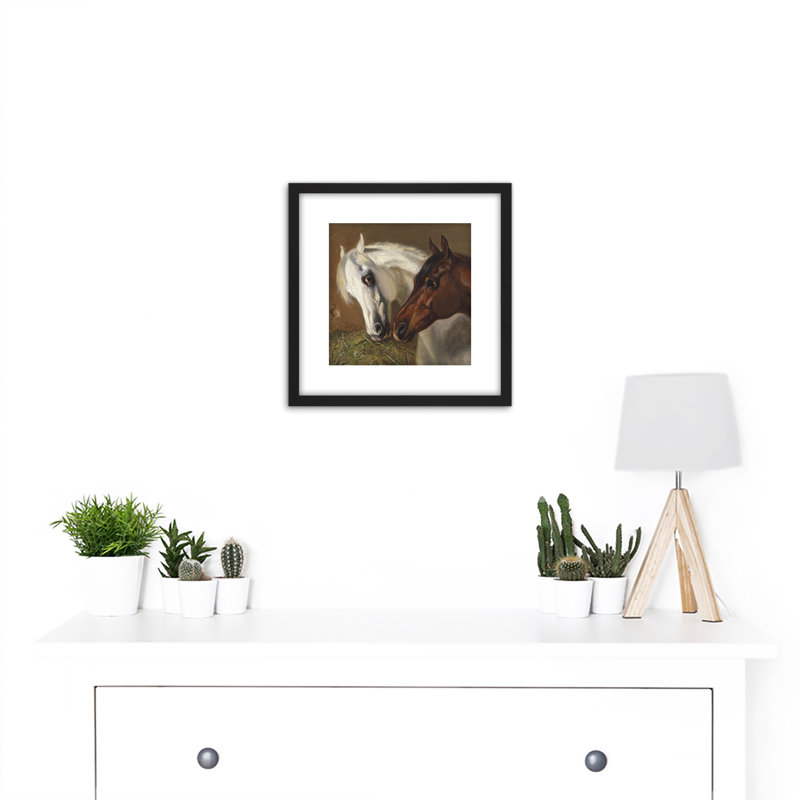 Two Horse Heads by Emil Volkers - Single Picture Frame Painting