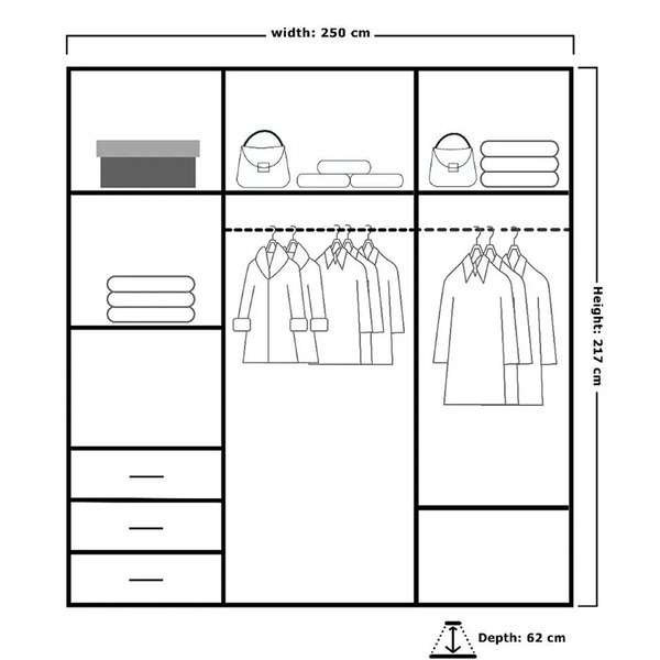 Laminate Wardrobe, Grey