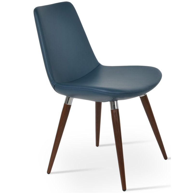 Chaise Eiffel, Noyer / Chrome, Blanc