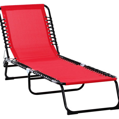 Outdoor Chaise Lounge. Breathable Mesh & Bungee Seat, 4 . For Patio, Pool, Beach. Relax And Tan. Wine Red Patio Sun Tanning Recliner. , Pillow. Seat. Beach, Yard.