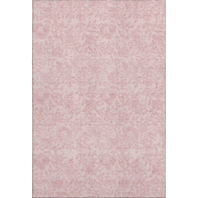 Premium Machine Washable Prisco Pink Rug