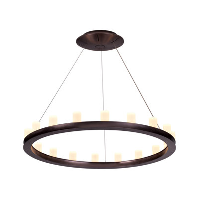 LED Wagon Wheel Chandelier