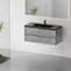 Meuble-lavabo mural 48 po avec lavabo, meuble-lavabo mural avec lavabo à quartz et tiroirs